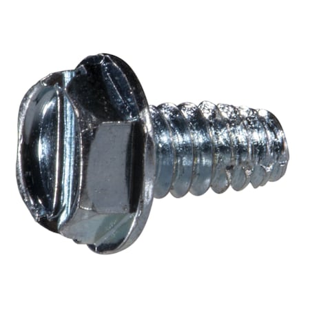 Midwest Fastener Sheet Metal Screw, #10 x 3/8 in, Zinc Plated Steel Flange Hex Head 35 PK 931742